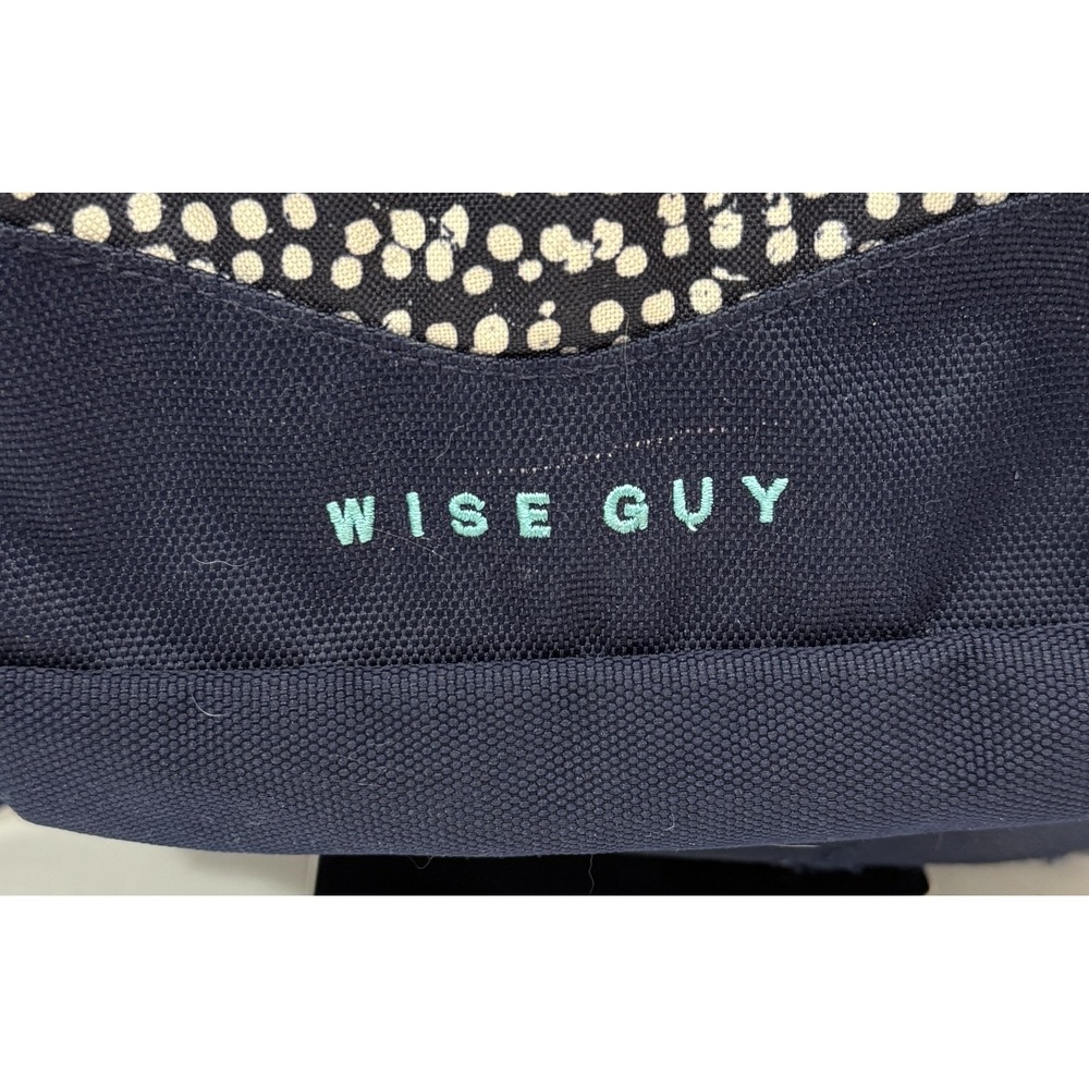 The North Face Wise Guy Backpack Blue White Polka Dot Print Laptop School Hiking - Picture 3 of 11